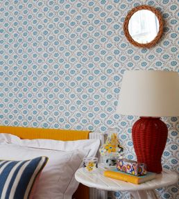 Floral Ogee Wallpaper by DADO 01 Blue