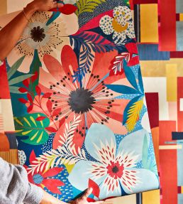 Floral Riot Wallpaper by Ohpopsi Indigo