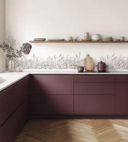 Floral Shades Wallpaper by Caselio Noir Et Blanc