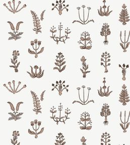 Floral Spot Wallpaper by Josephine Munsey Ham Pink/Chimney