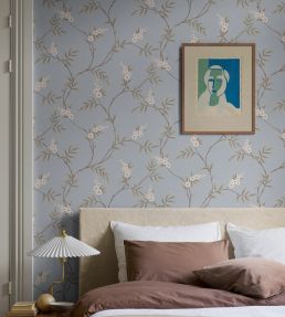 Floral Tree Wallpaper by Borastapeter Sky Blue