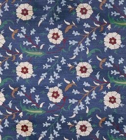 Floralia Sisal Wallpaper by Schumacher Indigo