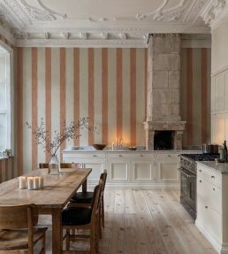 Florentine Stripe Wallpaper by Coordonne Peach