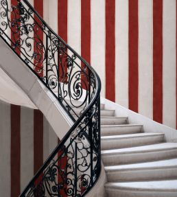 Florentine Stripe Wallpaper by Coordonne Vermilion