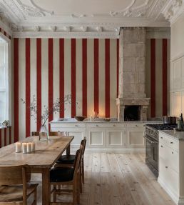 Florentine Stripe Wallpaper by Coordonne Vermilion