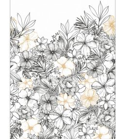 Flores Mural by Caselio Noir Effect Dore