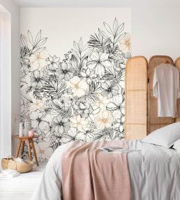 Flores Mural by Caselio Noir Effect Dore