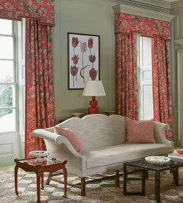 Flores Fabric by Colefax and Fowler Tomato/Green