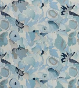 Flores Embroidery Fabric by Harlequin Indigo/Sky/Pebble