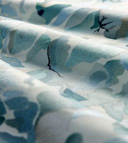 Flores Embroidery Fabric by Harlequin Indigo/Sky/Pebble