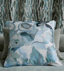 Flores Embroidery Fabric by Harlequin Indigo/Sky/Pebble