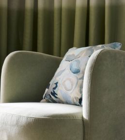 Flores Embroidery Fabric by Harlequin Indigo/Sky/Pebble