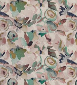 Flores Embroidery Fabric by Harlequin Positano/Emerald/Midnight