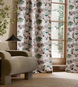 Flores Embroidery Fabric by Harlequin Positano/Emerald/Midnight