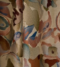 Flores Embroidery Fabric by Harlequin Rust/Burgundy/Forest