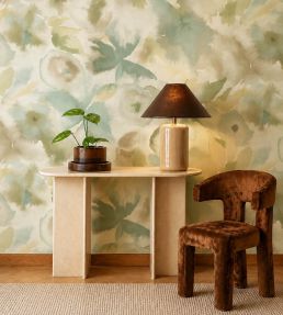 Flores Mural by Harlequin Aloe/Honey/Viridian