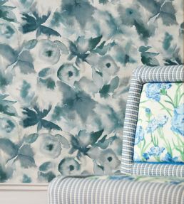 Flores Wallpaper by Harlequin Cornflower/First Light/Denim