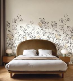 Florescene Mural by Caselio Noir et blanc
