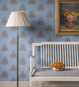 Floret Wallpaper by Langelid Von Bromssen Dala Blue