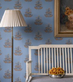 Floret Wallpaper by Langelid Von Bromssen Dala Blue