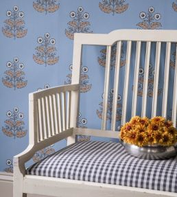 Floret Wallpaper by Langelid Von Bromssen Dala Blue
