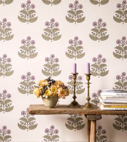 Floret Wallpaper by Langelid Von Bromssen Lilac