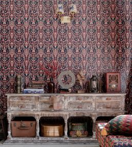 Floricsome Wallpaper by MINDTHEGAP Beige/Green/Red