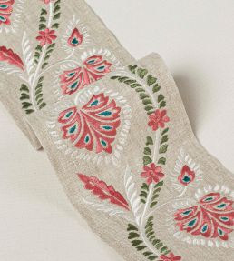 Florinda Braid Trimming by Colefax and Fowler Pink/Green