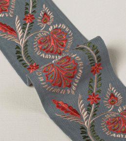 Florinda Braid Trimming by Colefax and Fowler Red/Slate