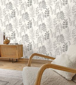 Florium Wallpaper by Caselio Noir Blanc
