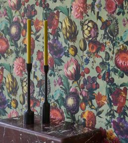 Flourish Wallpaper by Eijffinger Warm Green