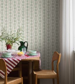 Flower Buds Wallpaper by Borastapeter Green