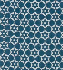 Flower Cut Out Fabric by Vanderhurd Indigo/Moonstone
