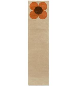 Orla Kiely Flower Placement Runner rug Pumpkin/Ecru 158203067230-US Pumpkin/Ecru
