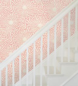 Flower Shock Sisal Wallpaper by Schumacher Haze