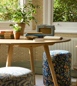 Flowers by May Fabric by Morris & Co Indigo