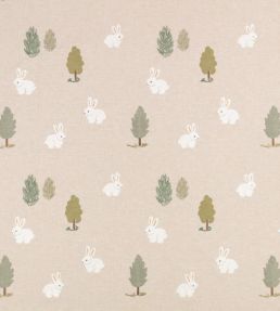 Fluffy Bunnies Fabric by Villa Nova Pink