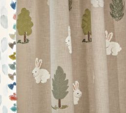 Fluffy Bunnies Fabric by Villa Nova Pink