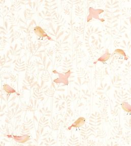 Flying Bird Wallpaper by Casadeco Rose Nude
