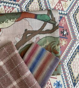 Flying Ducks Fabric by Mulberry Home Emerald