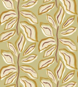Foli Wallpaper by Ohpopsi Olive Glow