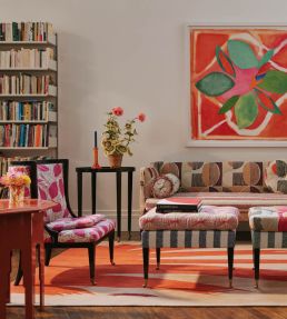 Foliage Fabric by Christopher Farr Cloth Hot Pink