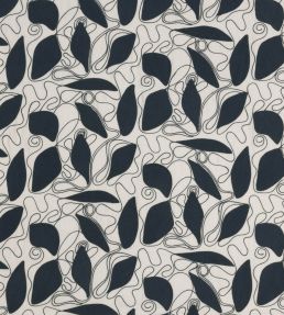 Foliage Fabric by Christopher Farr Cloth Navy