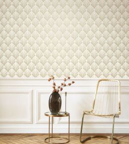 Folies St James Wallpaper by Casadeco Beige Lin