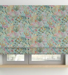 Folium Fabric by Arley House Aqua