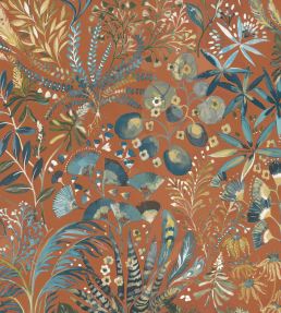 Folium Fabric by Arley House Tangerine
