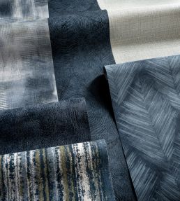 Folius Wallpaper by Clarke & Clarke Midnight