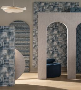 Folius Wallpaper by Clarke & Clarke Midnight