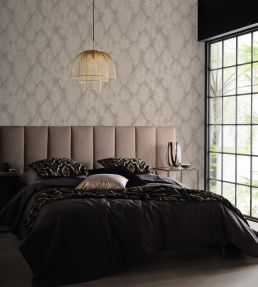 Folius Wallpaper by Clarke & Clarke Putty
