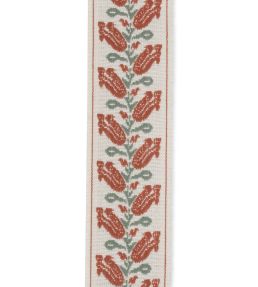 Folkloric Floral Braid Trimming by Volga Linen Terracotta